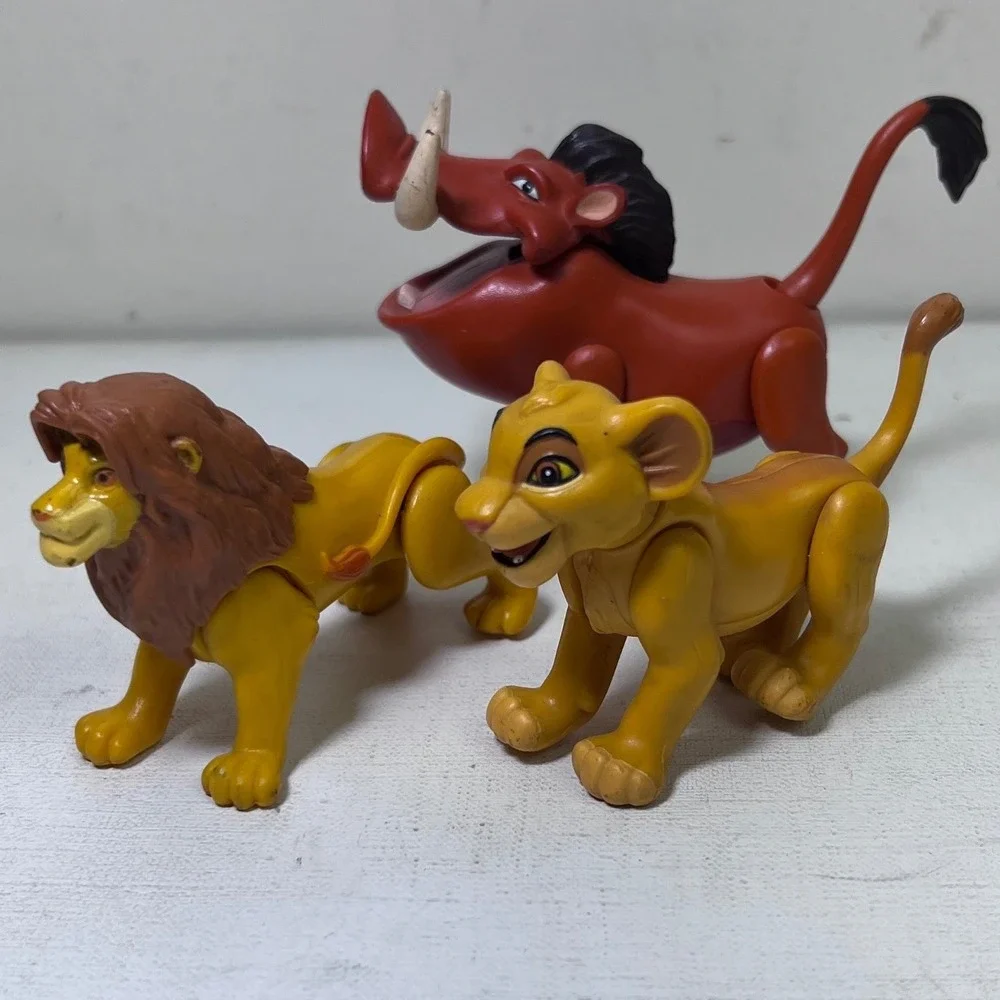 Disney Lion King Vtg Action Figure Set Simba Nala Pumbaa 1994 3pc Cake Toppers